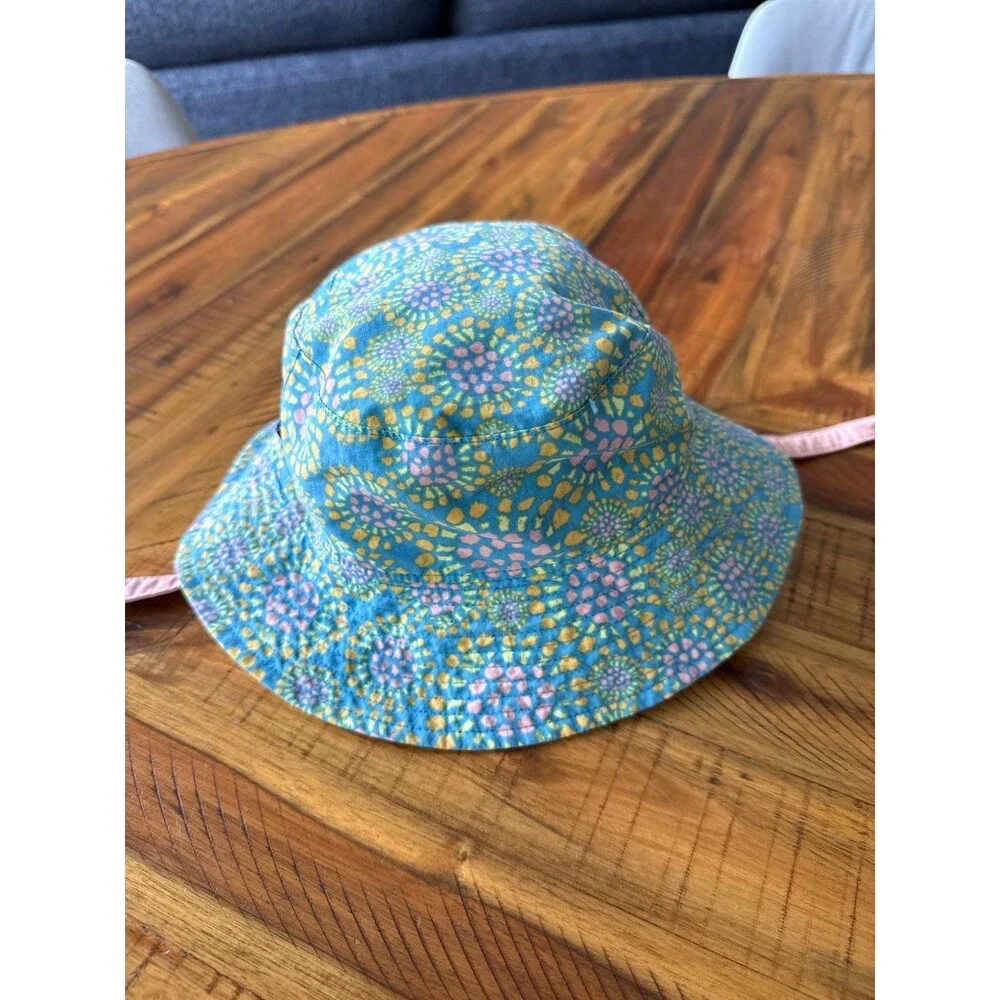 Vintage Patagonia Reversible Bucket Hat Baby Kids Colorful Kaleidoscope Print